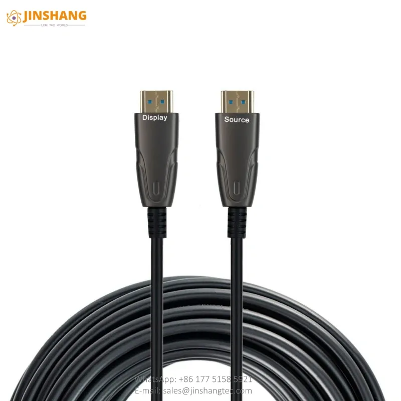 Rugged Black HDMI Active Optical Cable