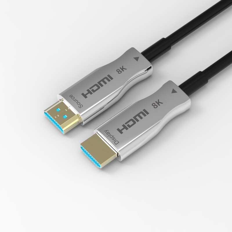 Silver Inline 8K HDMI 2.1 Active Optical Cable