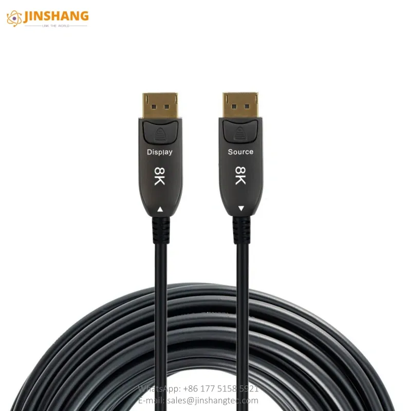 DisplayPort 2.1 Active Optical Cable 77.4Gbps Hybrid Fiber