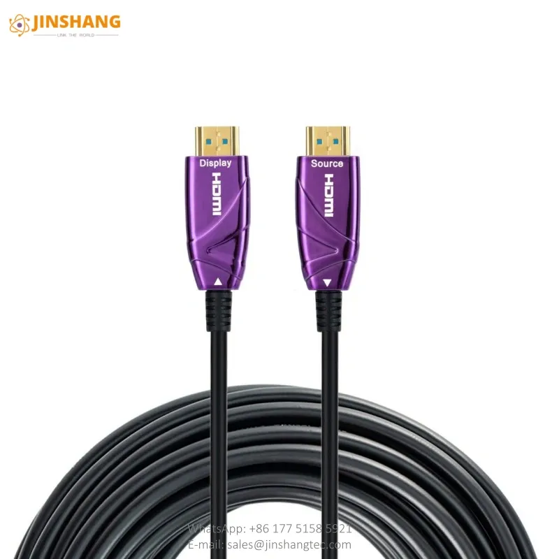 Purple Aluminum HDMI Active Optical Cable