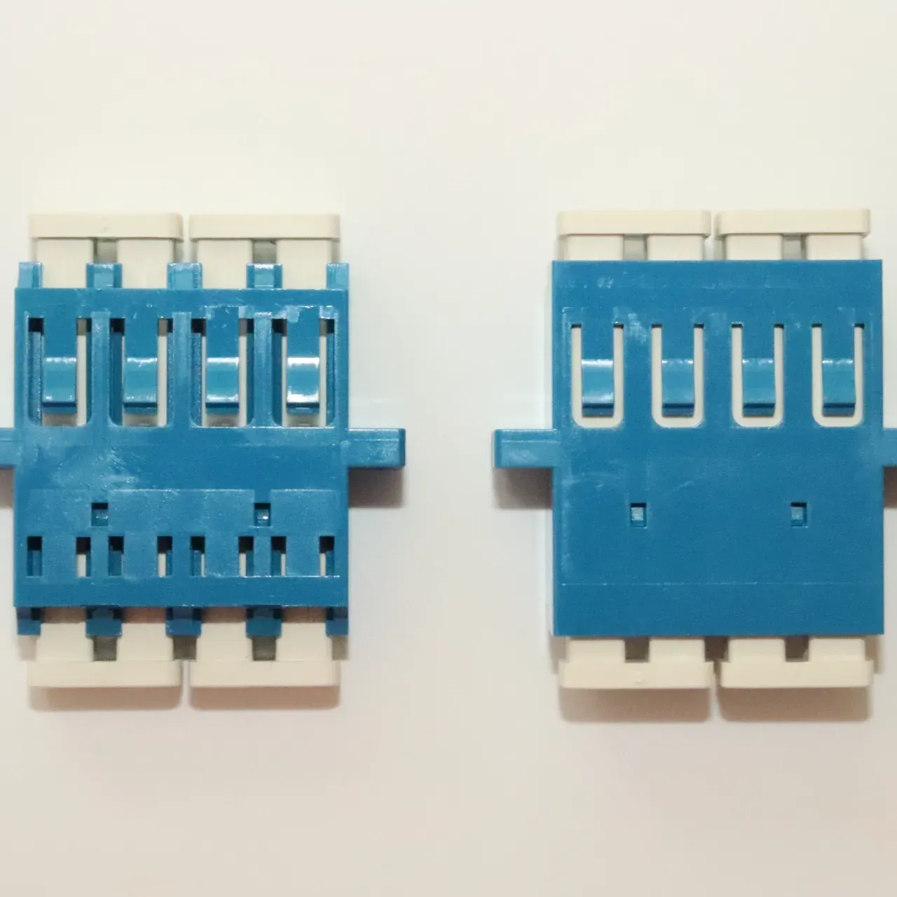 LC Quad Fiber Optic Adapter without Clip 4 Port OEM Panel Coupler