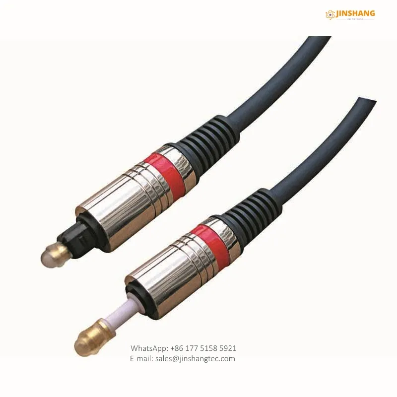 FEV-FO508 Metal-Shell Toslink Digital Optical Audio Cable for Digital Optical Audio Links