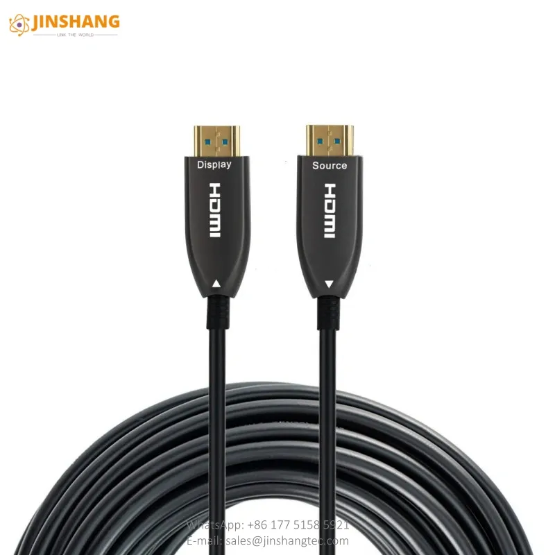 Slim Black Logo HDMI Active Optical Cable
