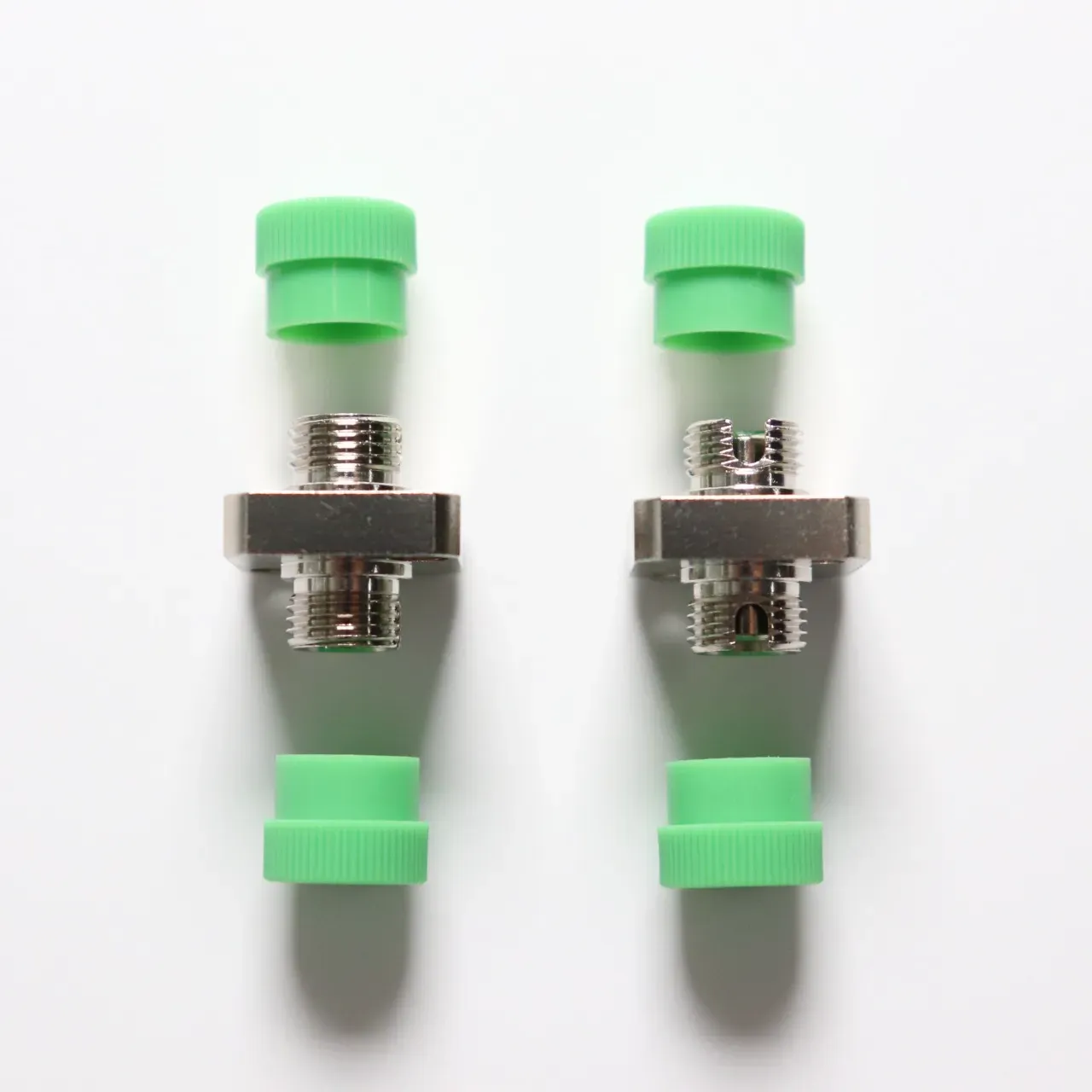 FCAPC Fiber Optic Adapter Green-Coded Threaded Bulkhead Coupler