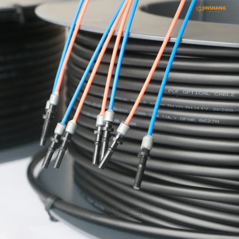 V-PIN Versatile Link H-PCF Industrial Fiber Optic Cable Assembly