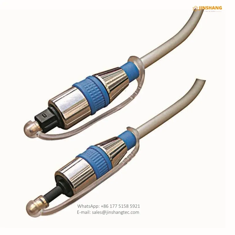 FEV-FO512 Blue-Accent Metal Toslink Optical Audio Cable for Digital Optical Audio Links
