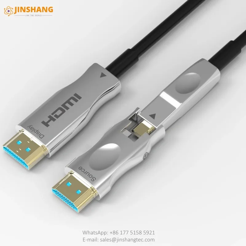 2-in-1 Detachable HDMI 2.1 AOC Type-A to Micro-D for Conduit