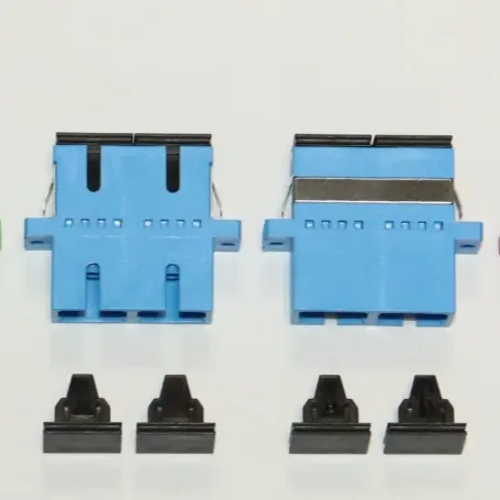 SC Duplex Fiber Optic Adapter Two-Channel Panel Mount Coupler