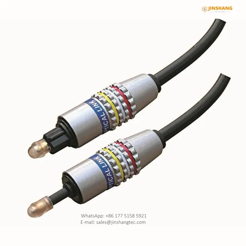 FEV-FO518 Decorative Metal-Shell Toslink Optical Audio Cable for Digital Optical Audio Links