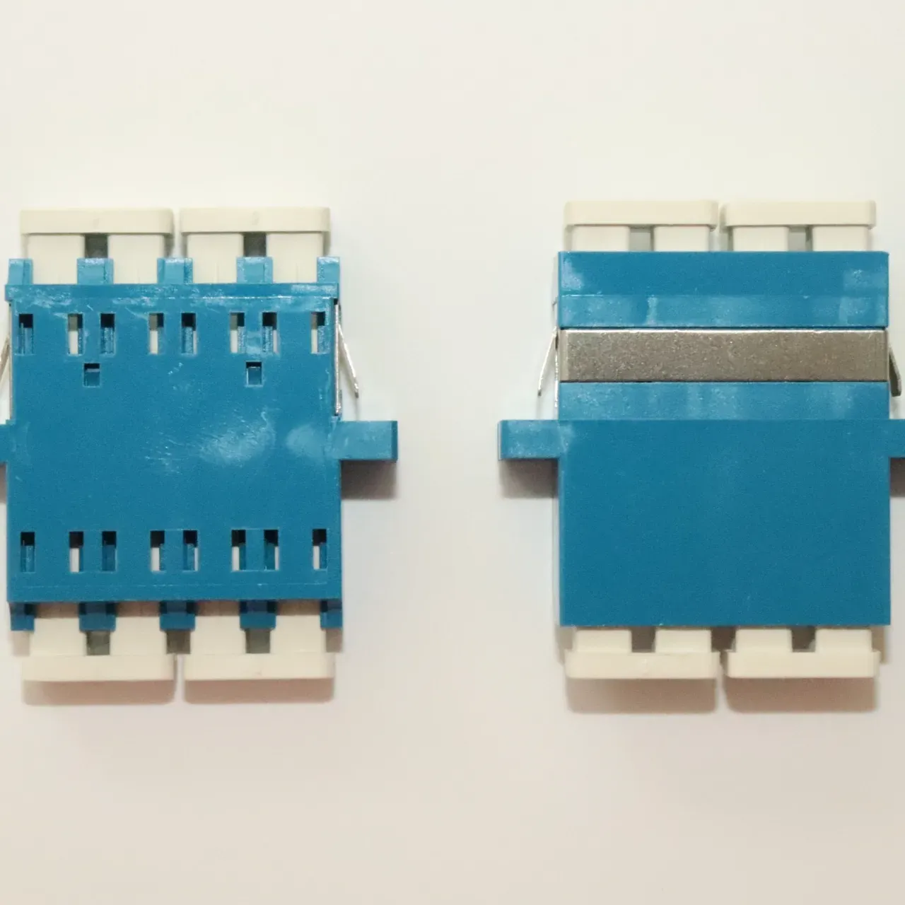 LC Quad Fiber Optic Adapter Four-Port High-Density Panel Coupler
