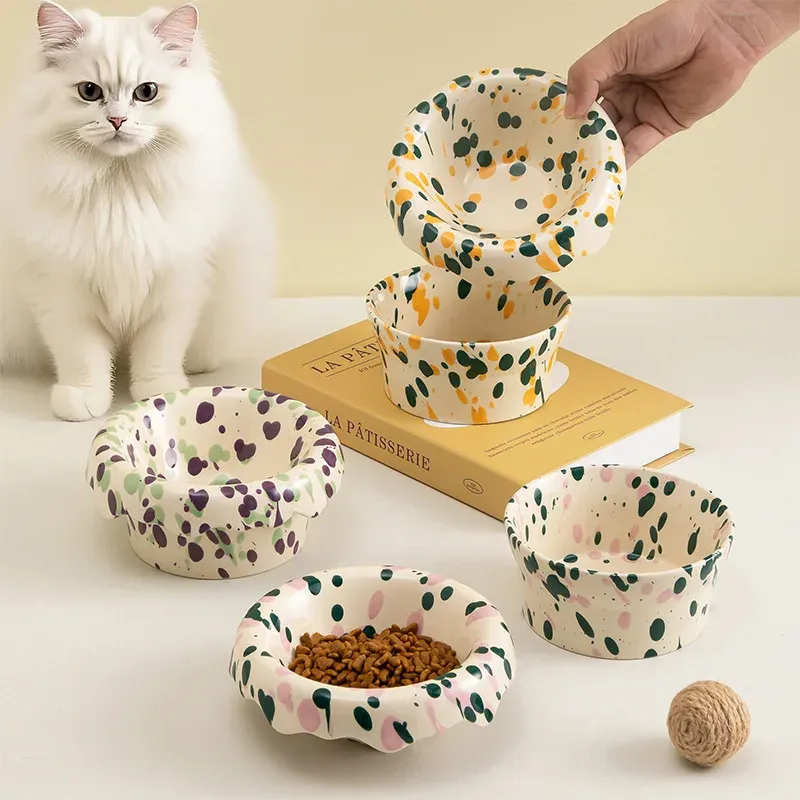 Ink-Splash Bubble Ceramic Bowl (300ml) wholesale from Lanshine Pet