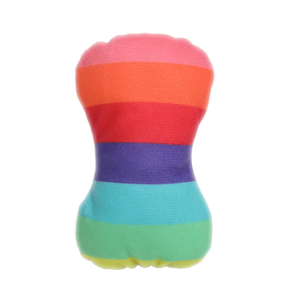 Rainbow Mini Bone Plush Dog Toy wholesale from Lanshine Pet