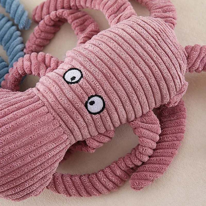 Striped Octopus Plush Dog Toy - photo 1