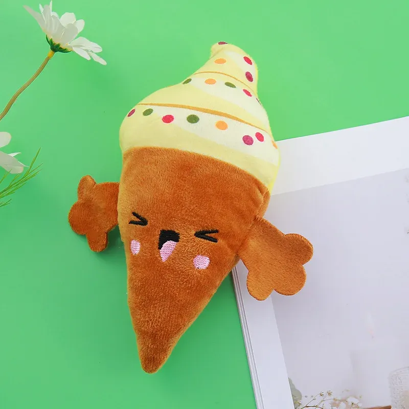Printed Ice Cream Plush Dog Toy - photo 4