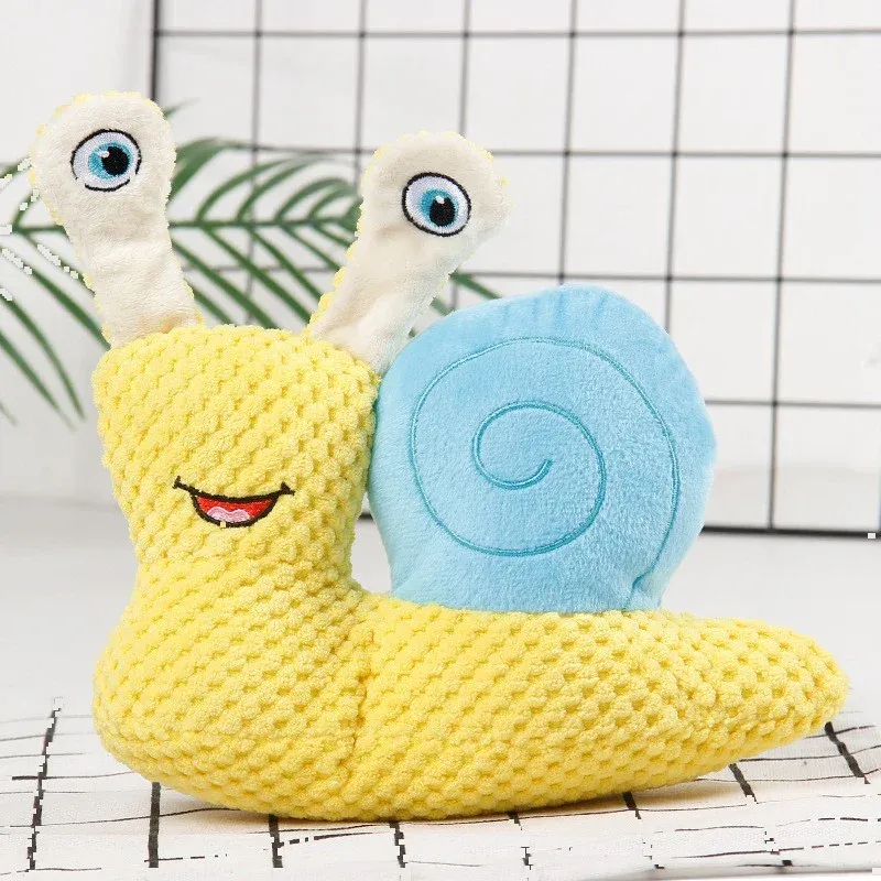 Colorblock Snail Plush Dog Toy - photo 1