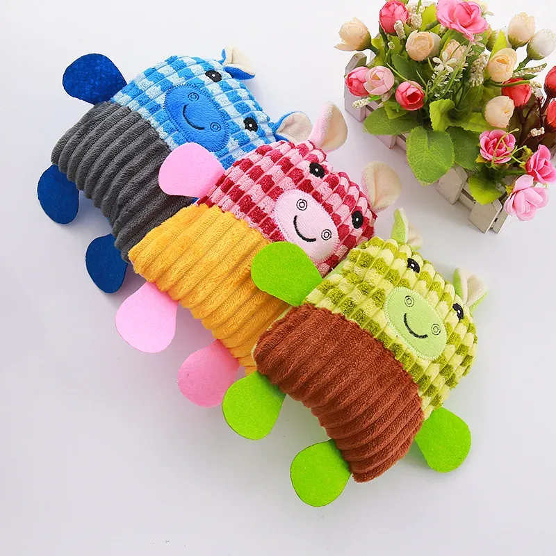 Rainbow Hippo Plush Dog Toy - photo 2