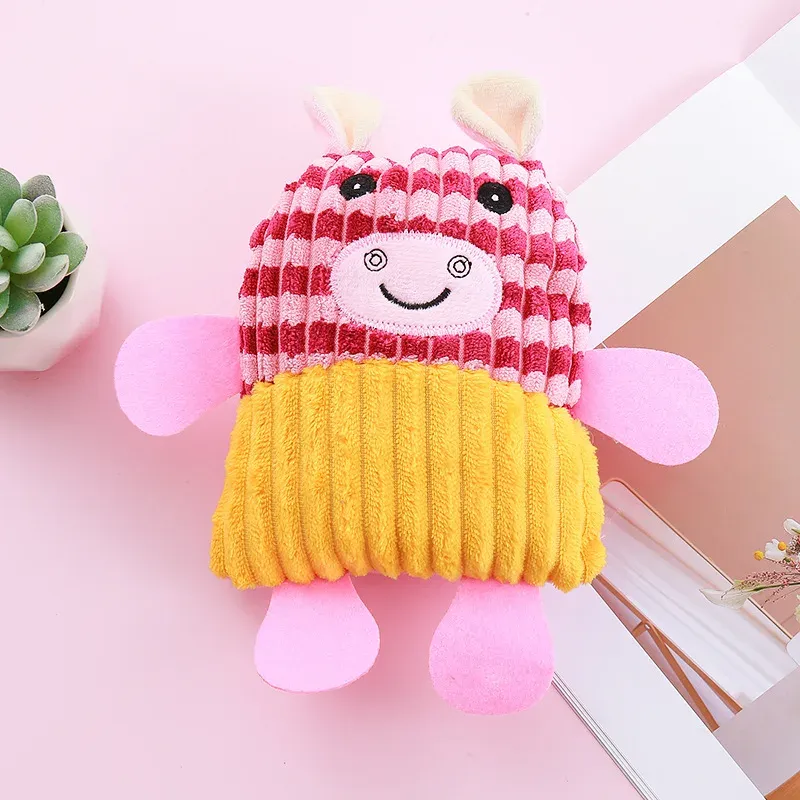 Rainbow Hippo Plush Dog Toy - photo 4