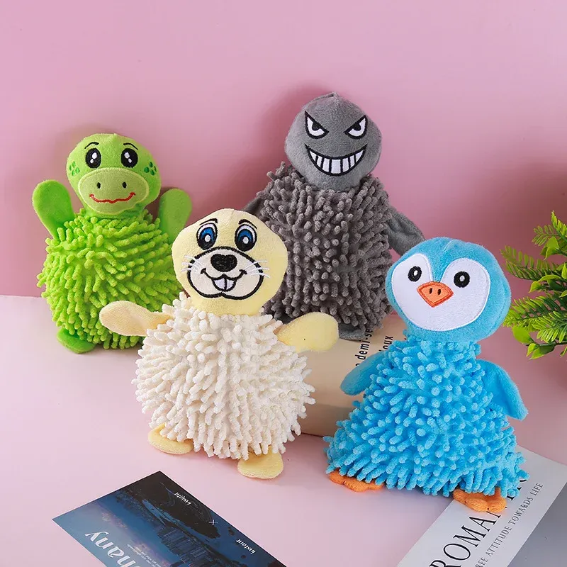 Smiley Mop Animals with Rope Dog Toys wholesale from Lanshine Pet