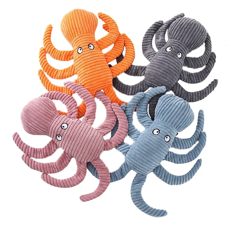 Striped Octopus Plush Dog Toy - photo 2