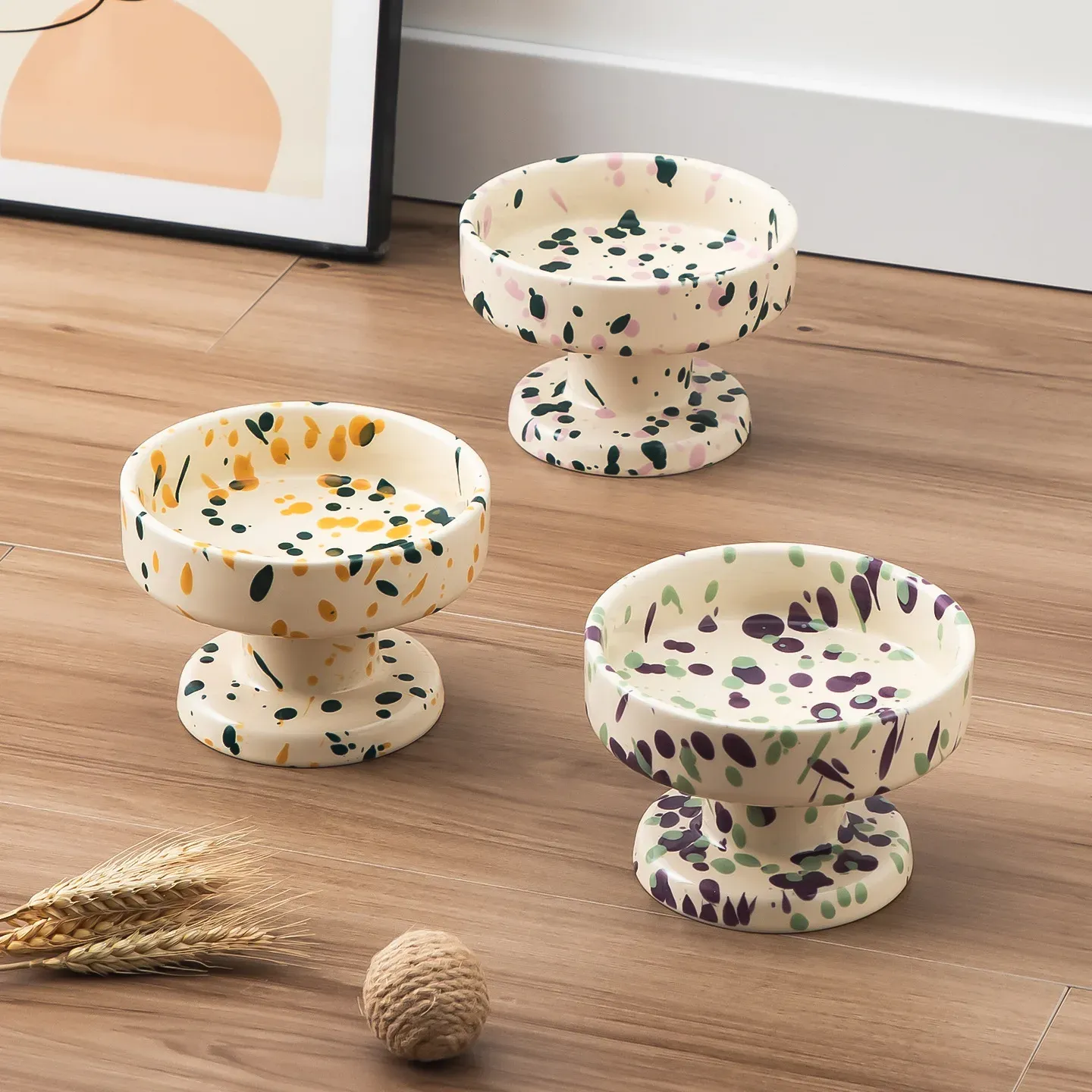 Ink-Splash Bubble Ceramic Bowl (400ml) wholesale from Lanshine Pet