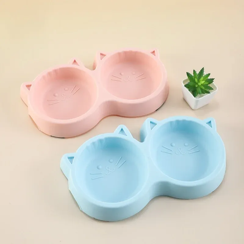 Cat-Face Double Bowl - cat face double bowl wholesale from Lanshine Pet