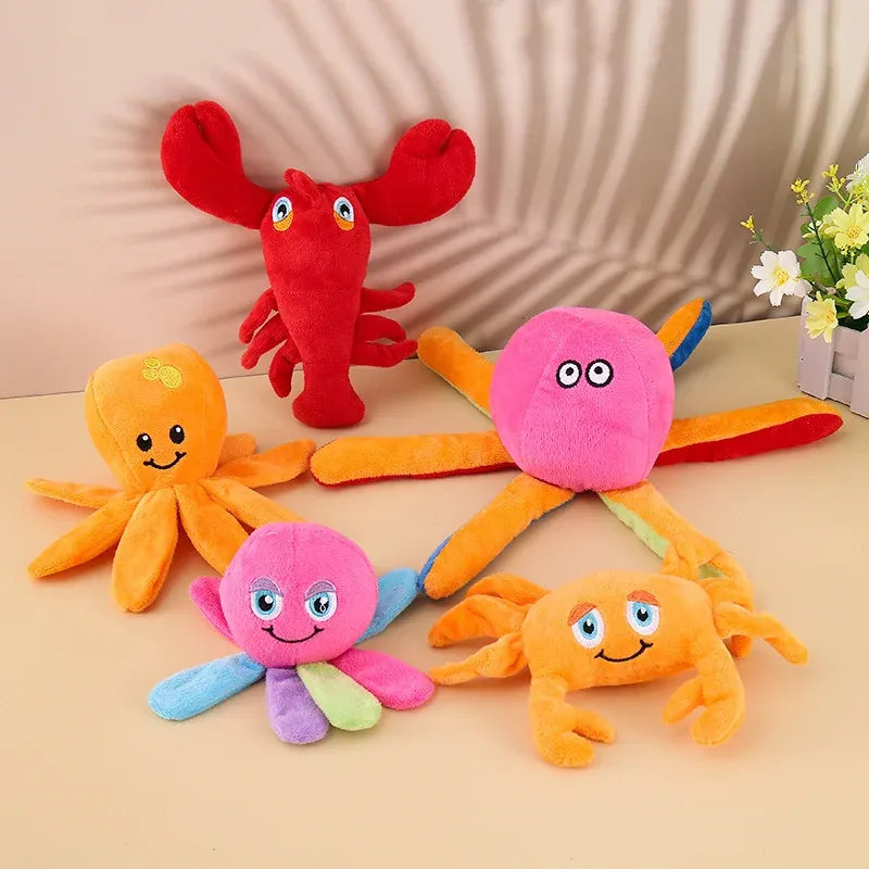 Paw Print Octopus Plush Dog Toy - photo 1