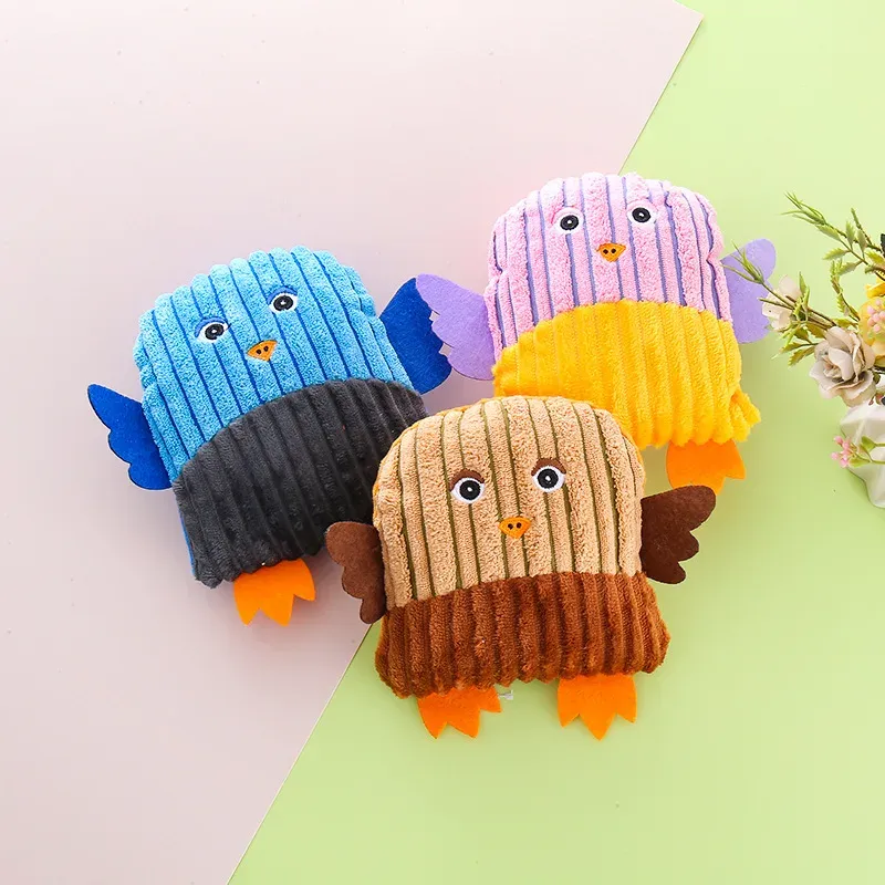 Striped Owl Plush Dog Toy wholesale from Lanshine Pet
