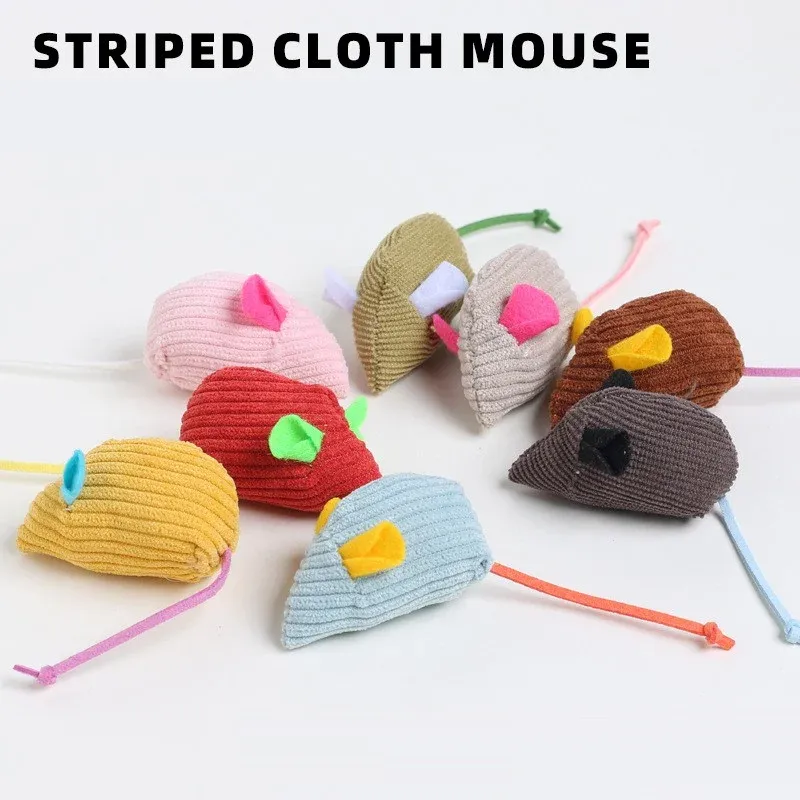 Catnip Corduroy Mouse Cat Toys wholesale from Lanshine Pet