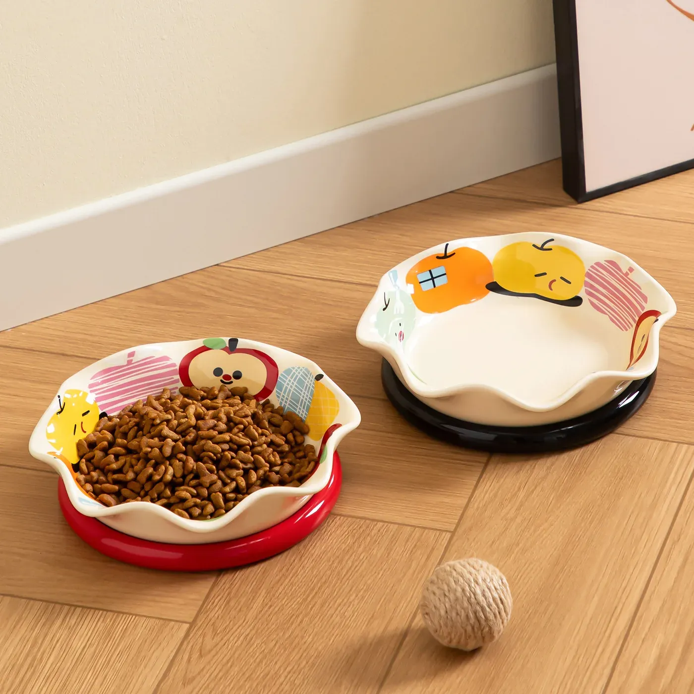 Ins-Style Cartoon Apple Ceramic Bowl - photo 3