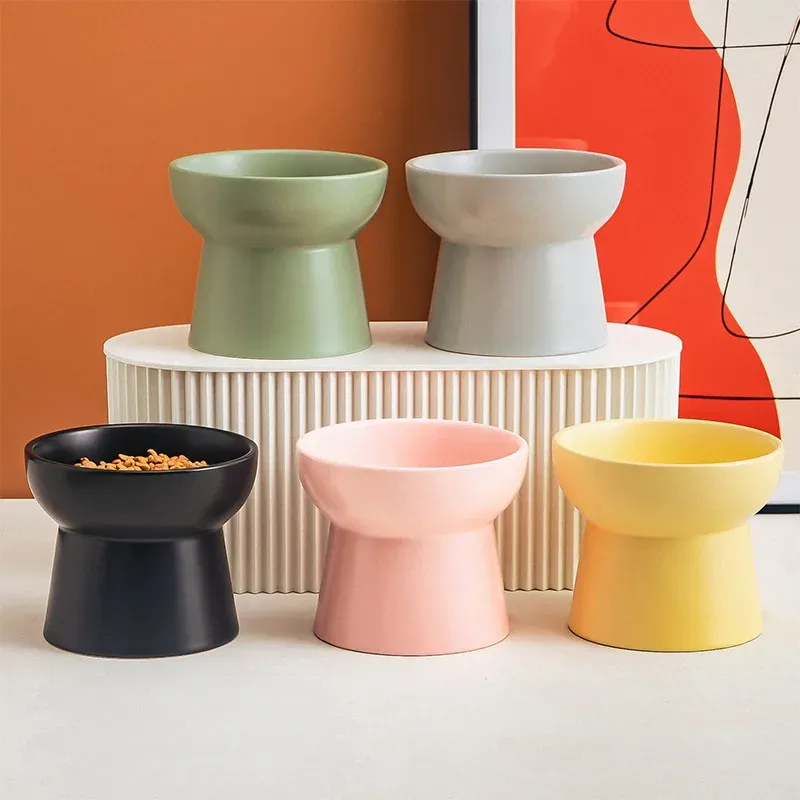 Nordic Raised Ceramic Cat Bowl wholesale from Lanshine Pet