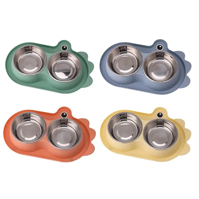 Dinosaur Stainless-Steel Double Bowl - photo 3