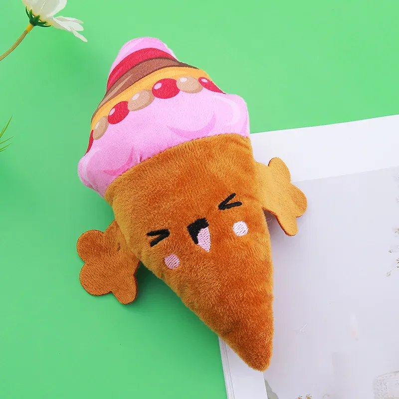 Printed Ice Cream Plush Dog Toy - photo 5