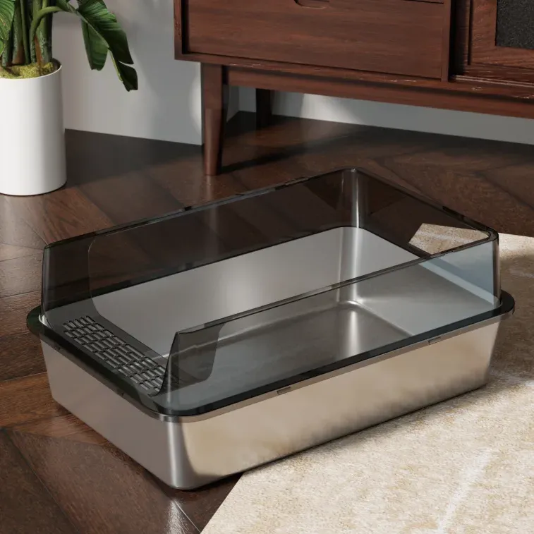 Square Stainless-Steel Litter Box (6 Sizes) wholesale pet product from Lanshine Pet