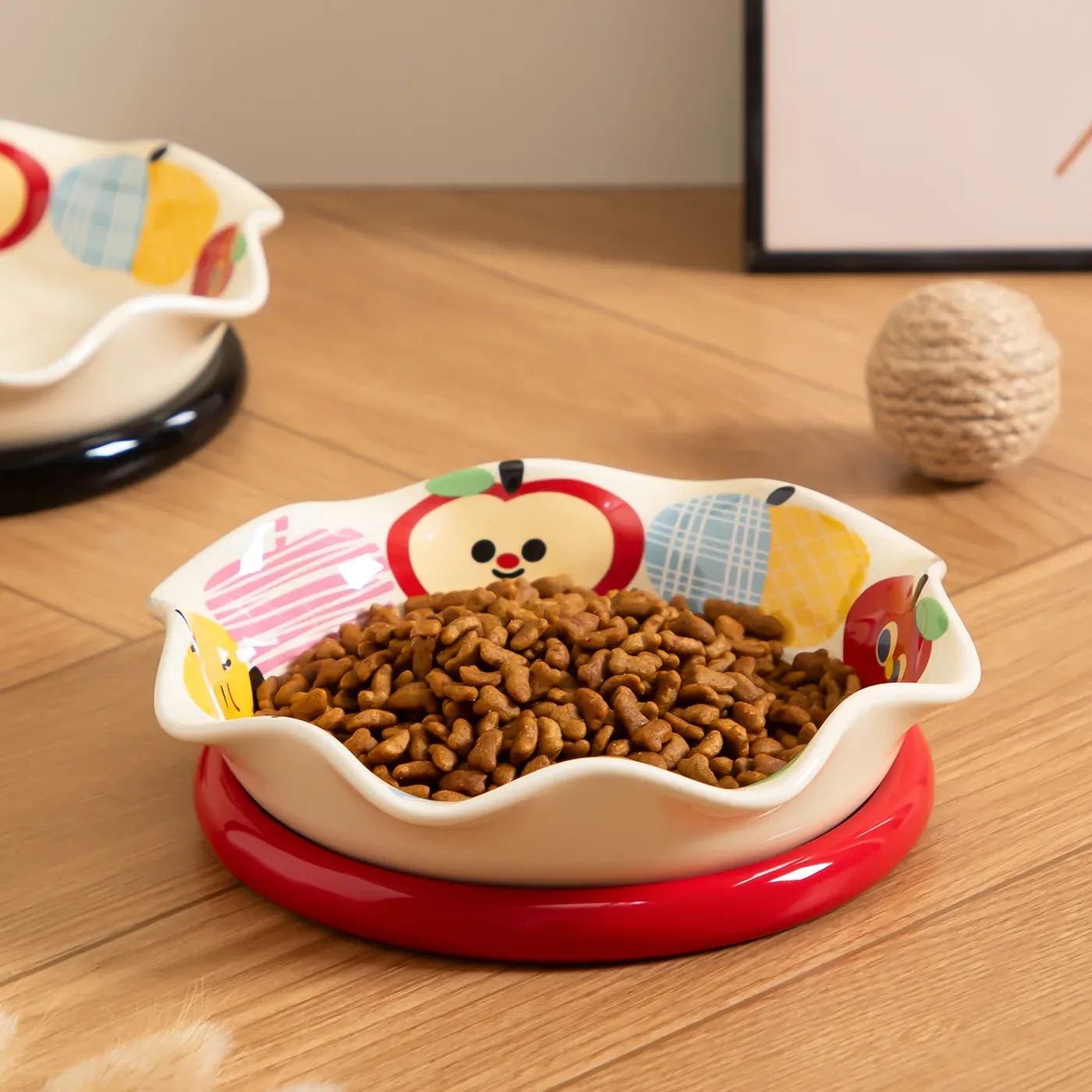 Ins-Style Cartoon Apple Ceramic Bowl wholesale from Lanshine Pet