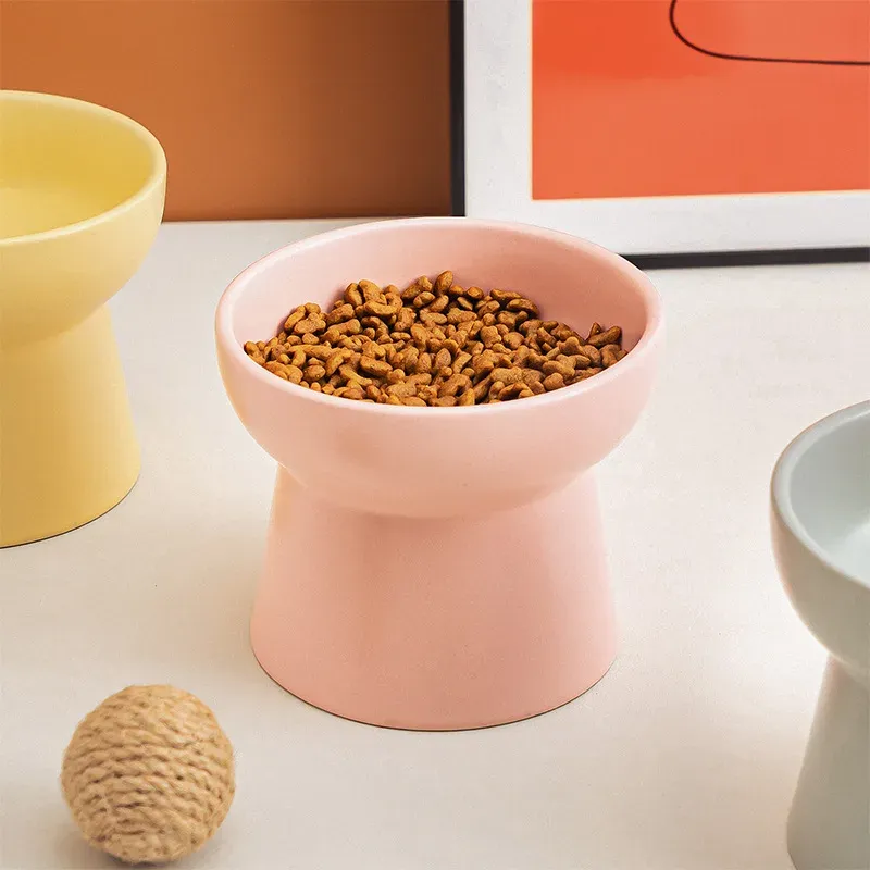 Nordic Raised Ceramic Cat Bowl - photo 3