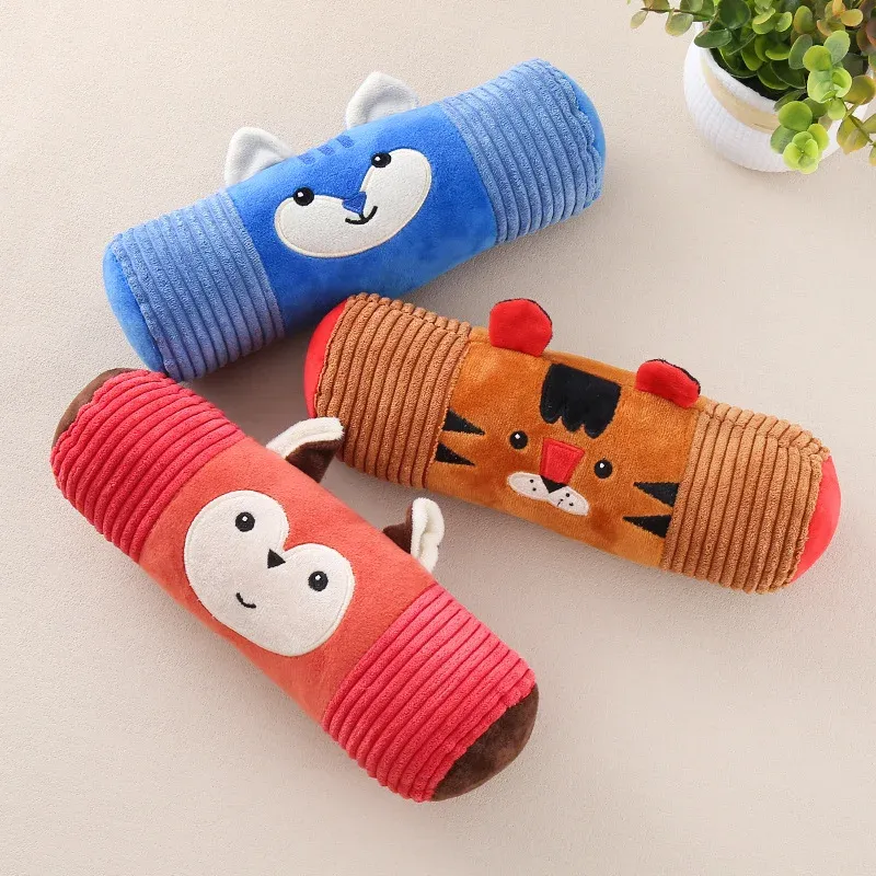 Animal Bolster Pillow Plush Dog Toys - photo 1