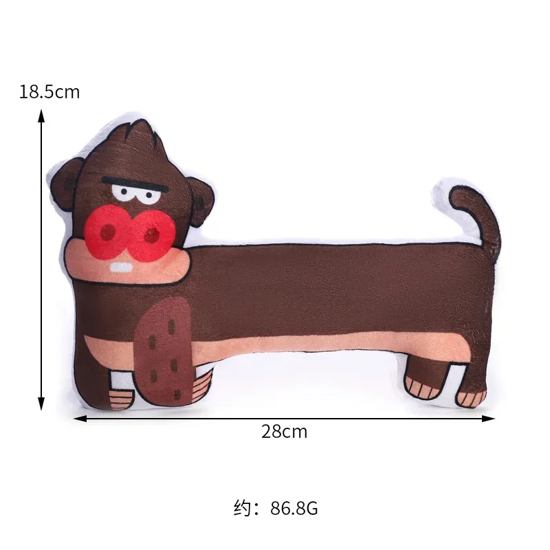 Printed Gorilla Koala Zebra Plush Dog Toys - photo 2