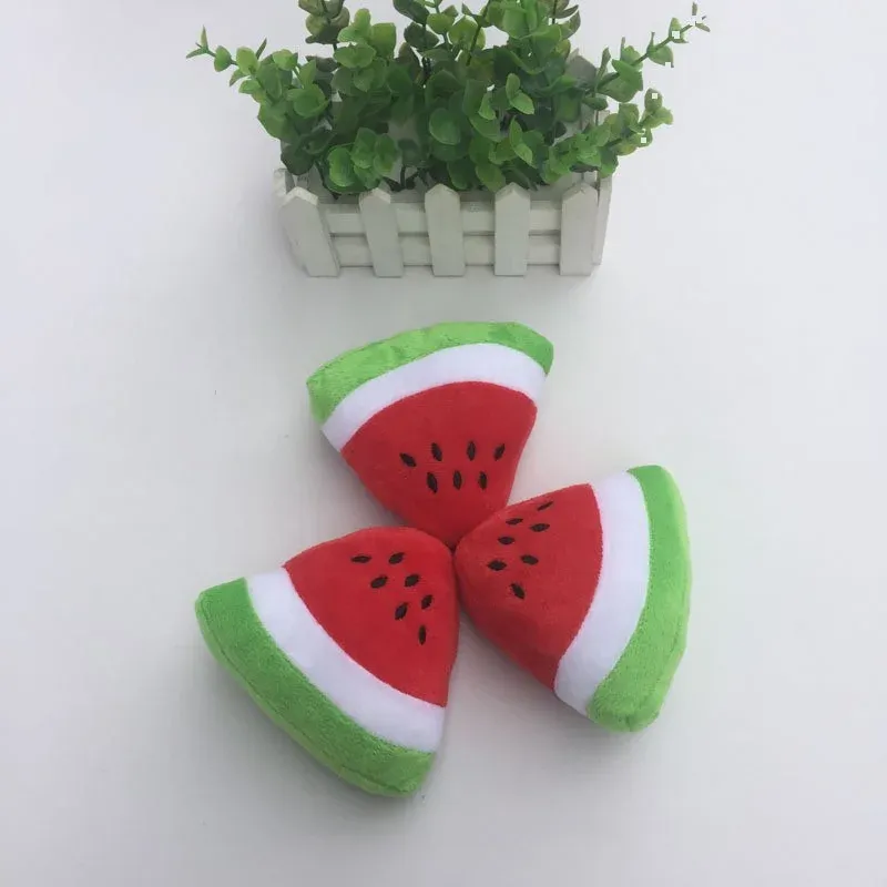 Watermelon Slice Plush Dog Toy wholesale from Lanshine Pet