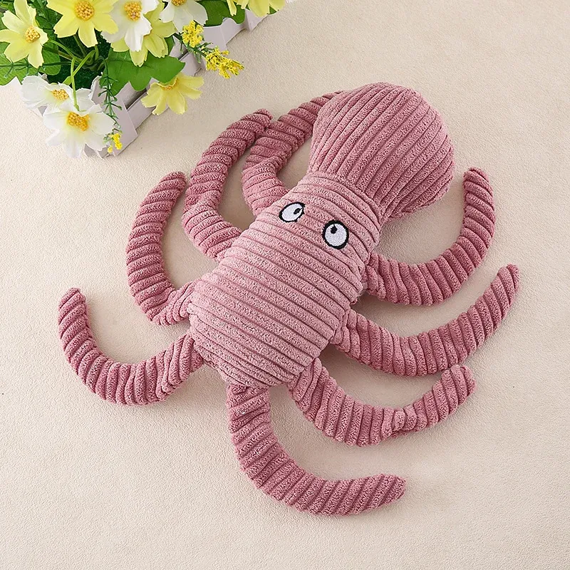 Striped Octopus Plush Dog Toy - photo 4