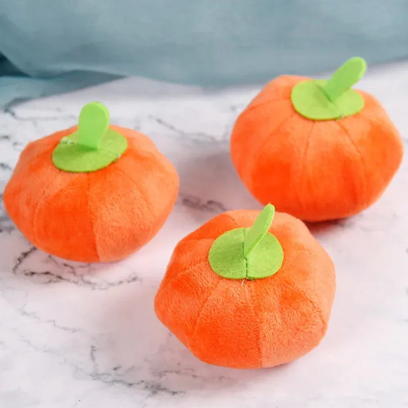 Pumpkin Plush Dog Toy - photo 1