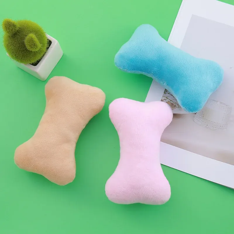Paw Print Bone Plush Dog Toy wholesale from Lanshine Pet