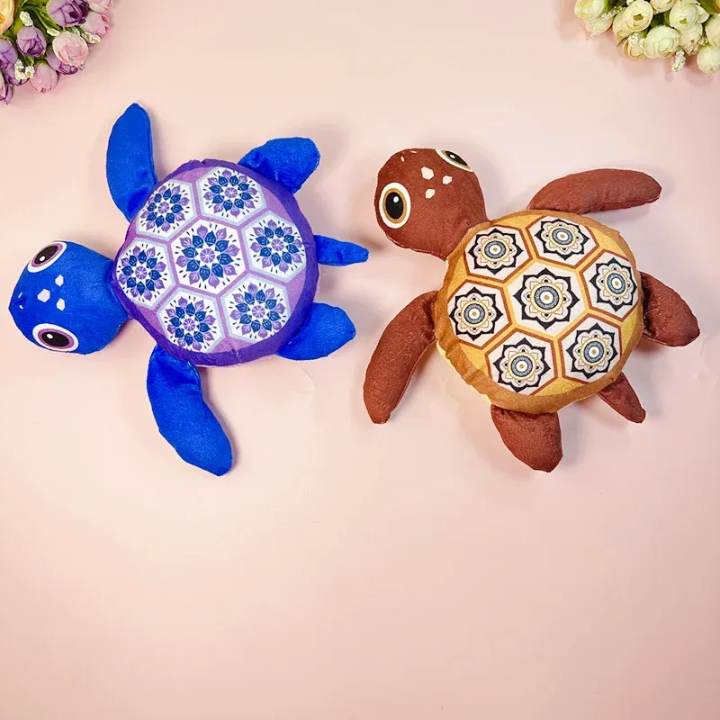 Printed Turtle Plush Dog Toy wholesale from Lanshine Pet