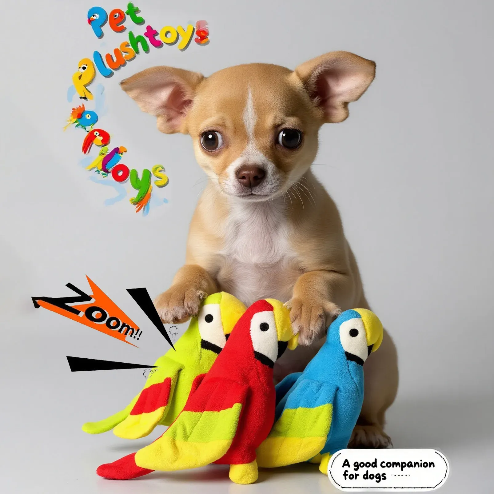 Parrot Plush Dog Toys wholesale from Lanshine Pet