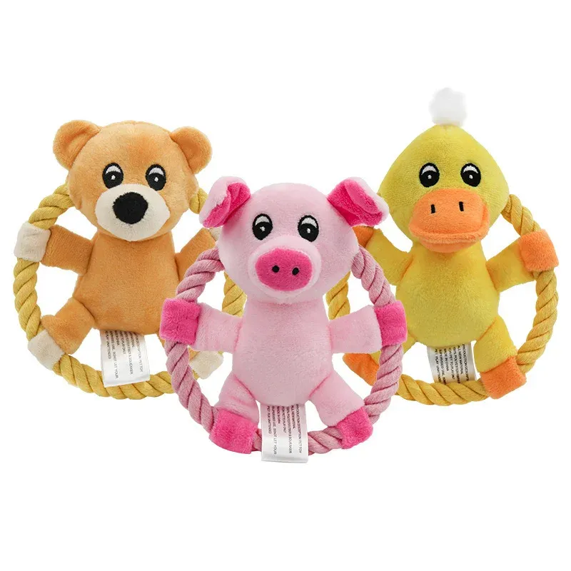 Frisbee Animals Plush Dog Toys wholesale from Lanshine Pet