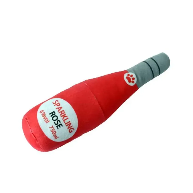 Wine Bottle Squeaky Plush Toys (3 Pack) - photo 4