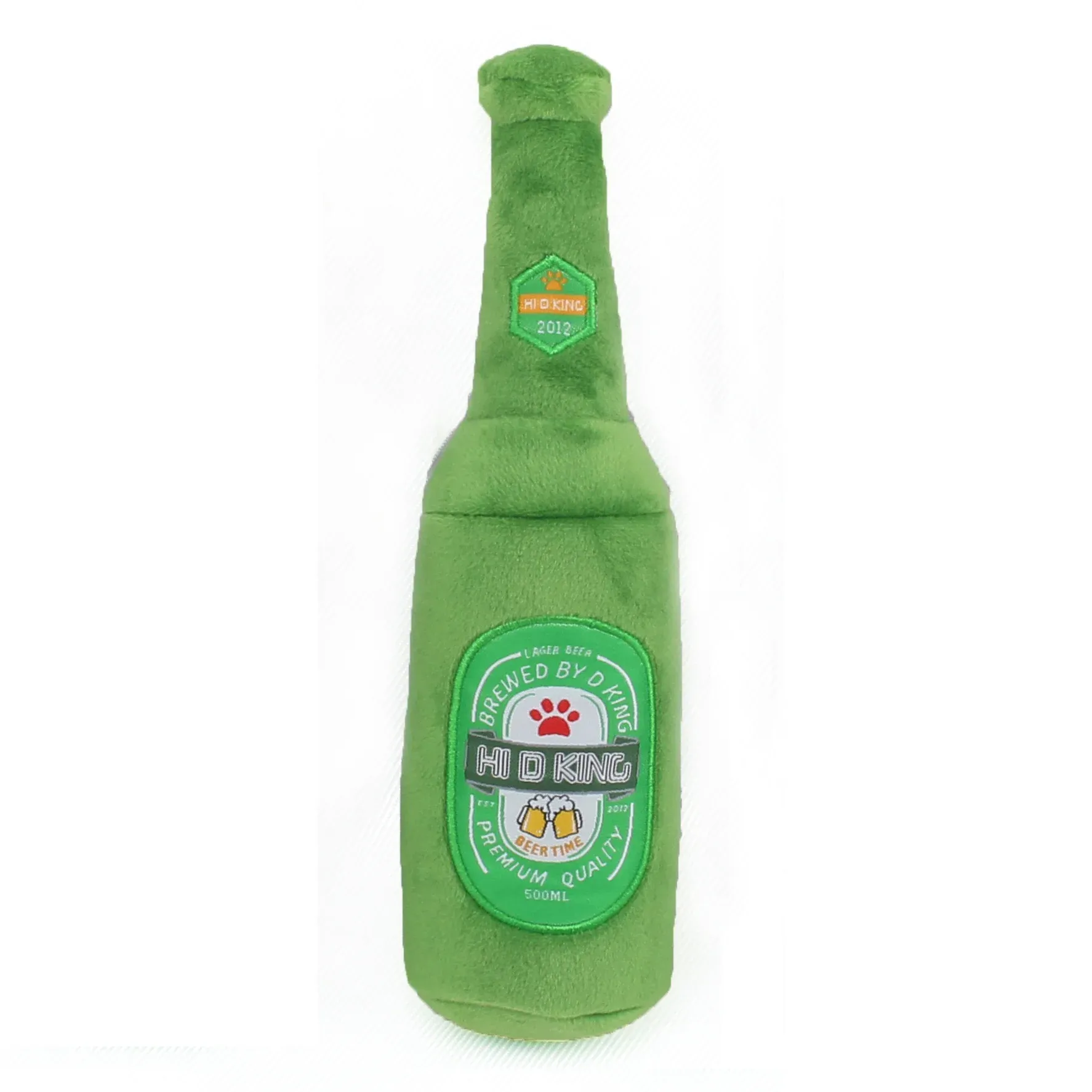 Medium Beer Bottle Plush Dog Toy - photo 1