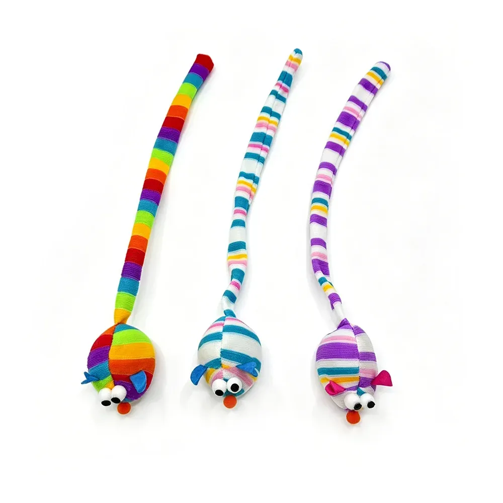 Towel Cloth Strip Mouse Cat Teaser wholesale from Lanshine Pet