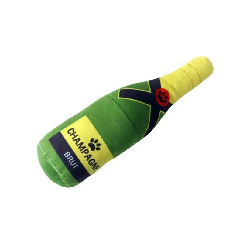 Wine Bottle Squeaky Plush Toys (3 Pack) - photo 5