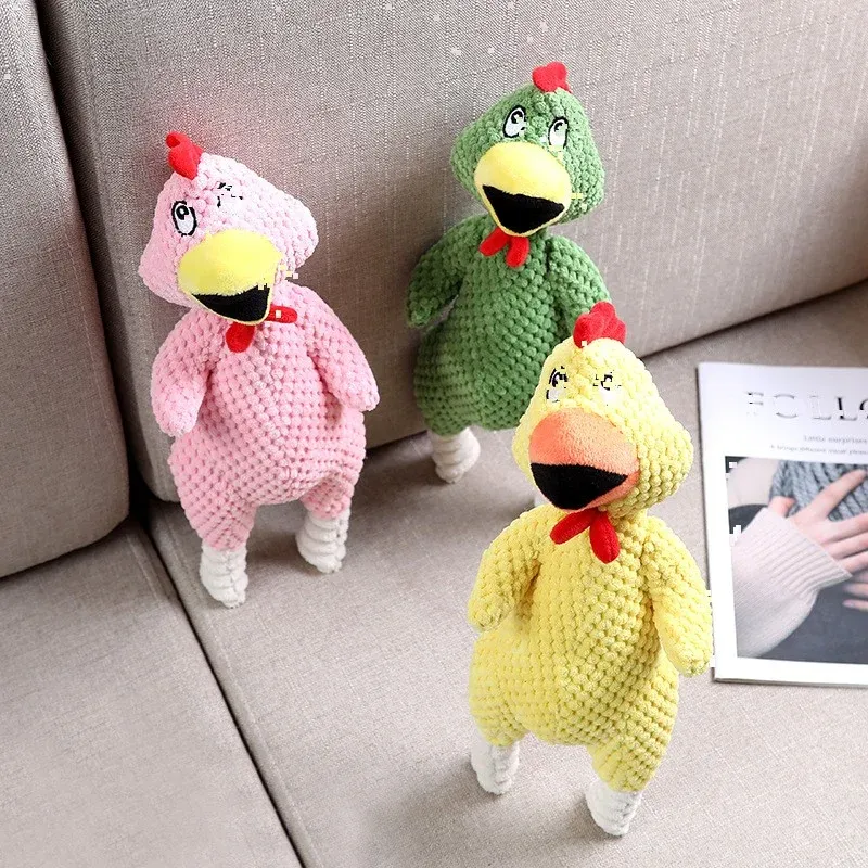 Screaming Chicken Plush Dog Toy wholesale from Lanshine Pet