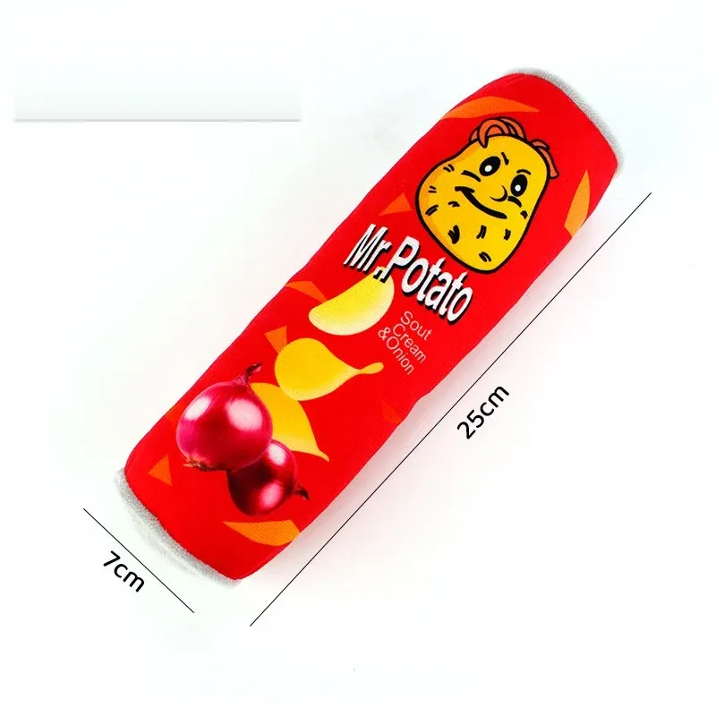 Potato Chips Can Plush Dog Toy wholesale from Lanshine Pet